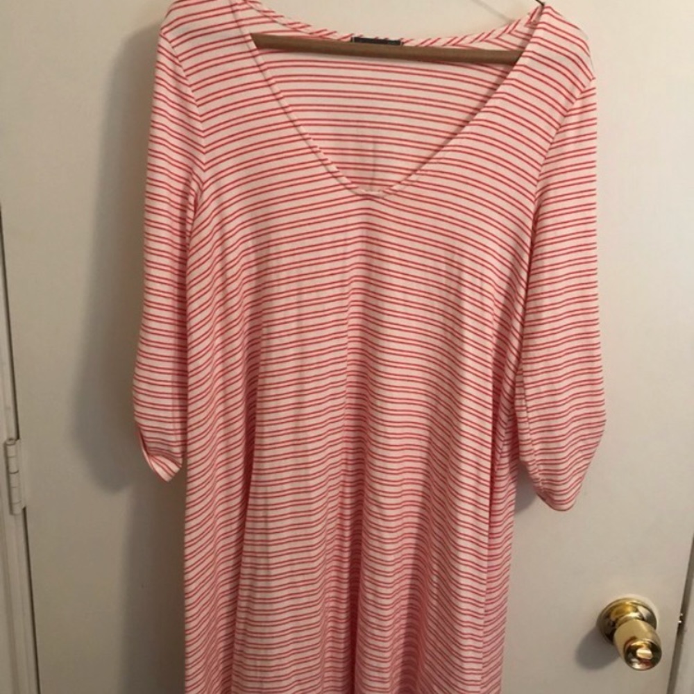 Lovely peach striped dress